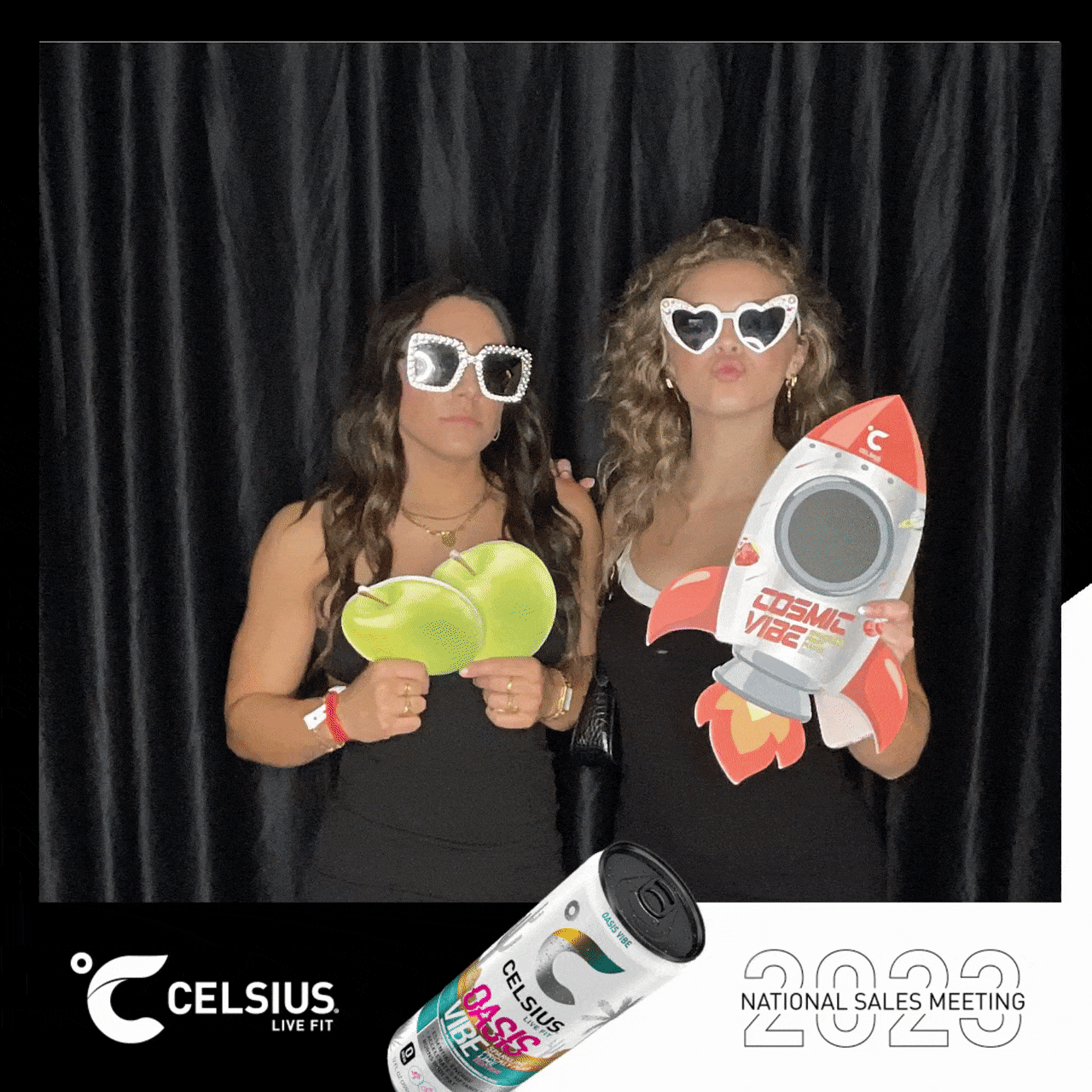 Photo booth image with props